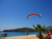 Paragliding above blue lagoons at Oludeniz