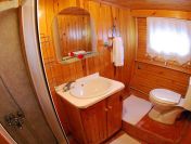 Private bathrooms in each cabin