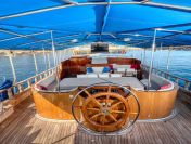 Dining area on the aft deck