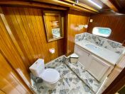 Private bathrooms in each cabin