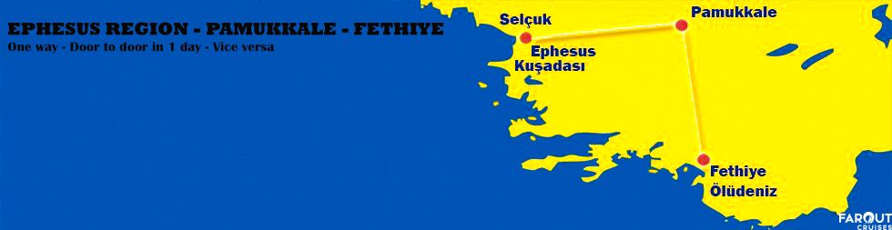 Fethiye to Pamukkale-Ephesus in 1 day